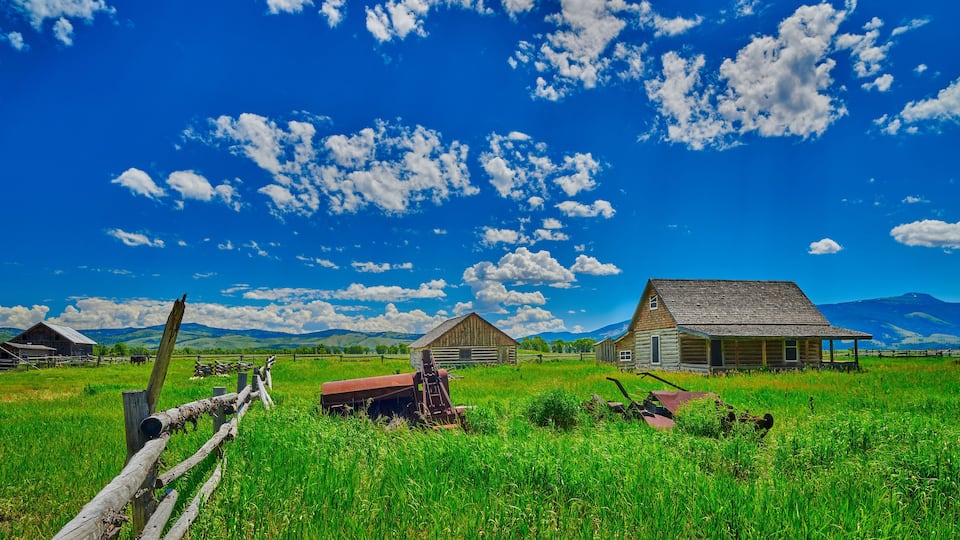 Homestead on Mornon Row in Grand Teton National Park.