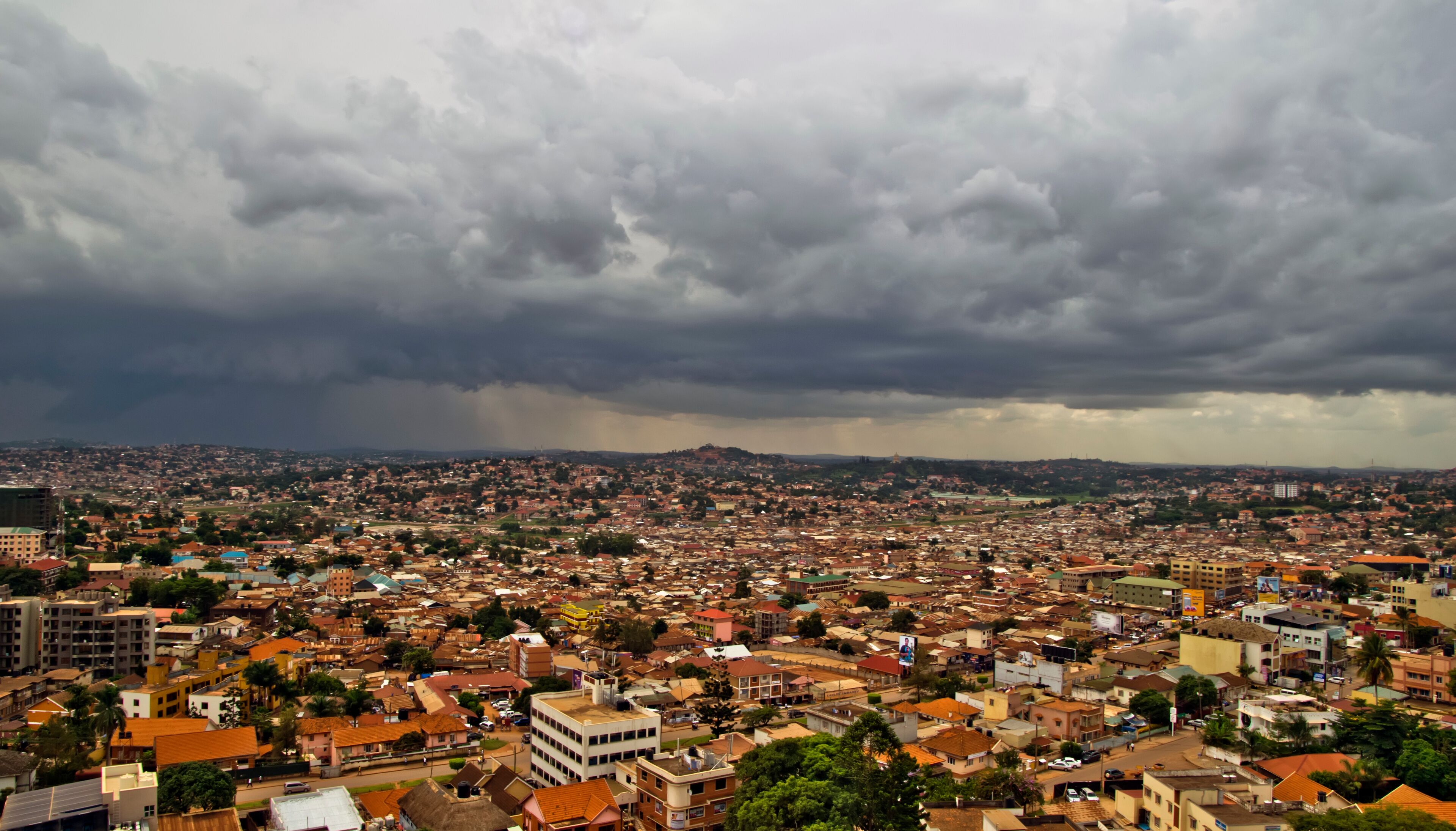 Birds eye view of Kampala skyline