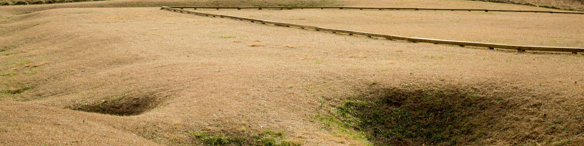 Indian mounds in the distance
