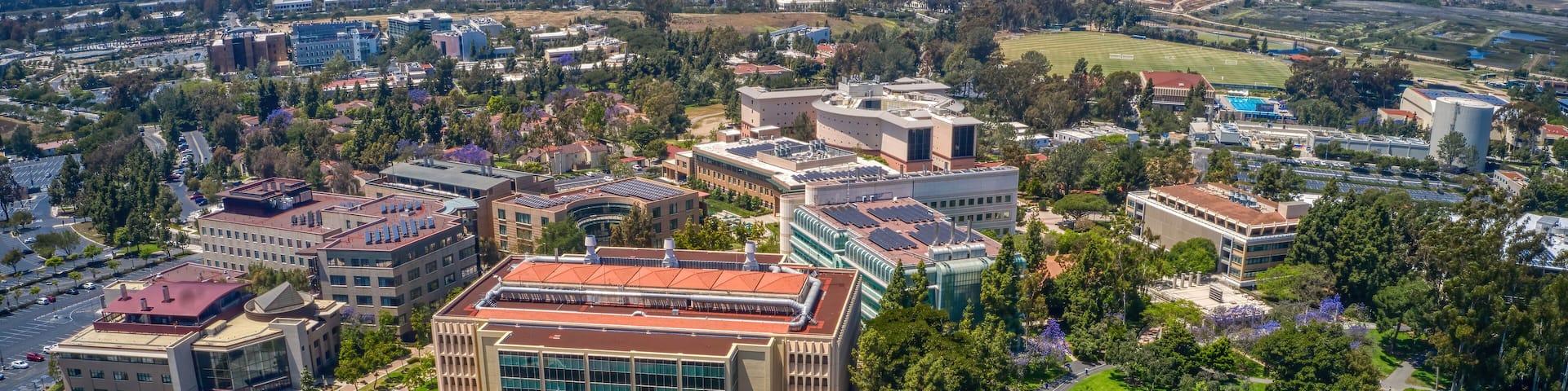 Aerial View of a large Public University in Irvine, California