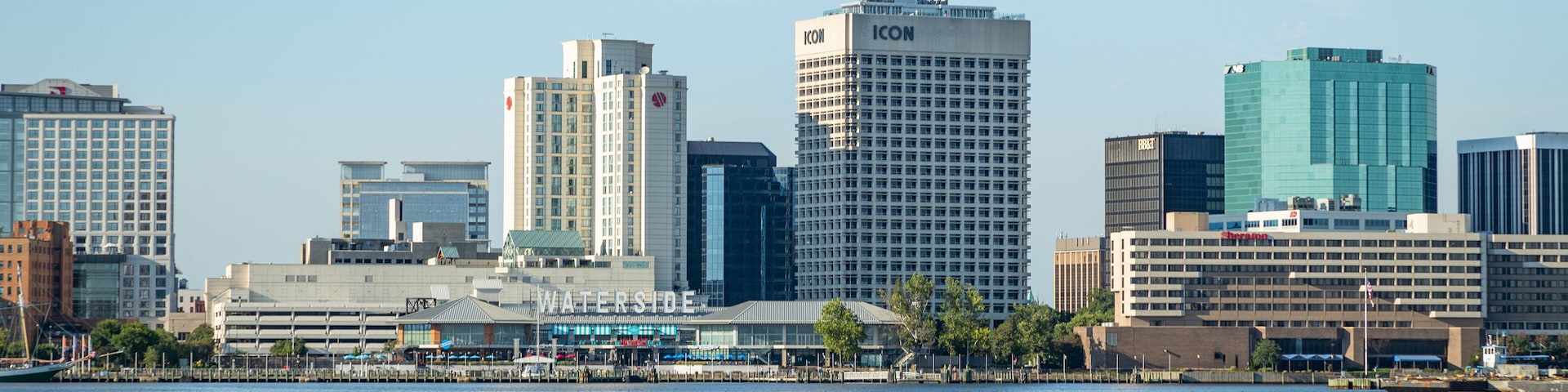 Portsmouth featuring a bay or harbor and a city