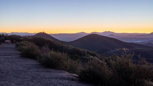 Mountain sunrise in San Diego