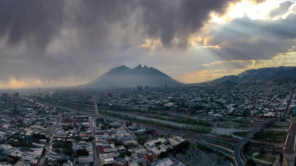 sky view Panoramic Monterrey Nuevo Leon. Mexico