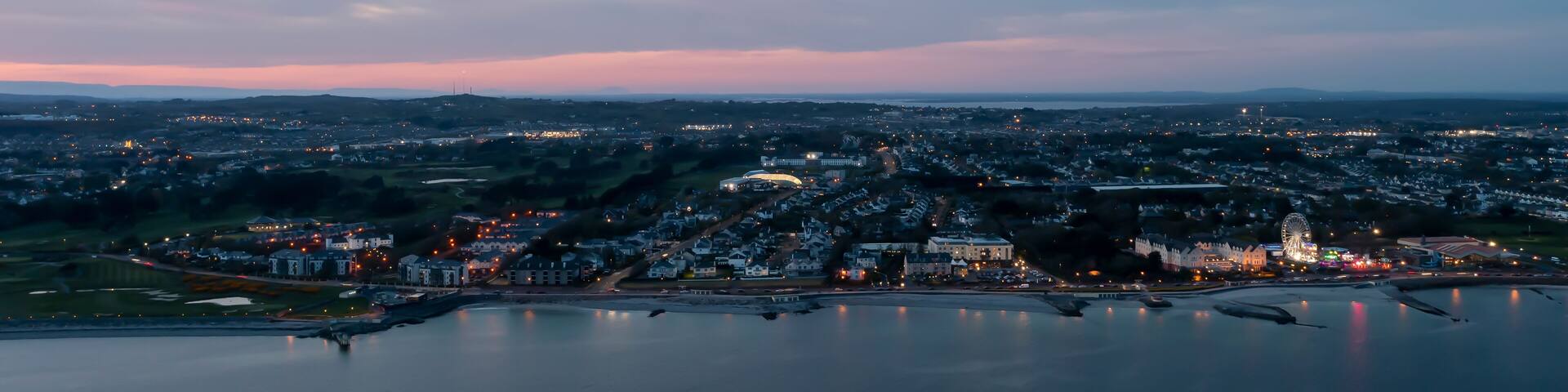 Galway, Ireland 07-08-2022
Aerial view of Salthill promenade.