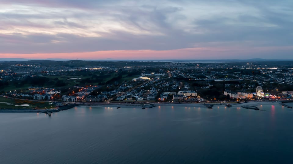 Galway, Ireland 07-08-2022
Aerial view of Salthill promenade.