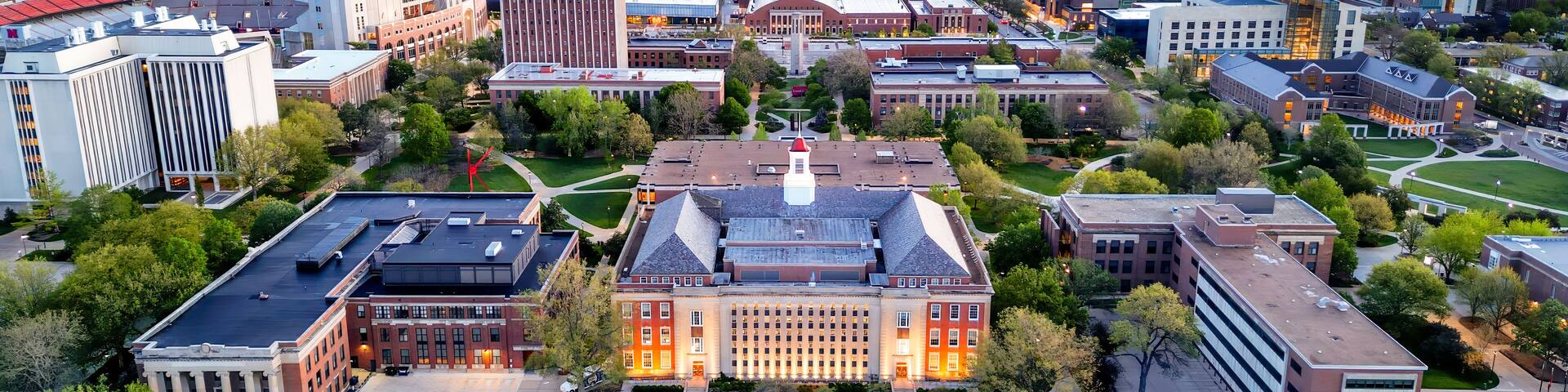 Lincoln, Nebraska, USA Cityscape and Campus