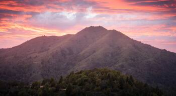 Dramatic sunset over Mt. Tamalpais, Marin County, CA.