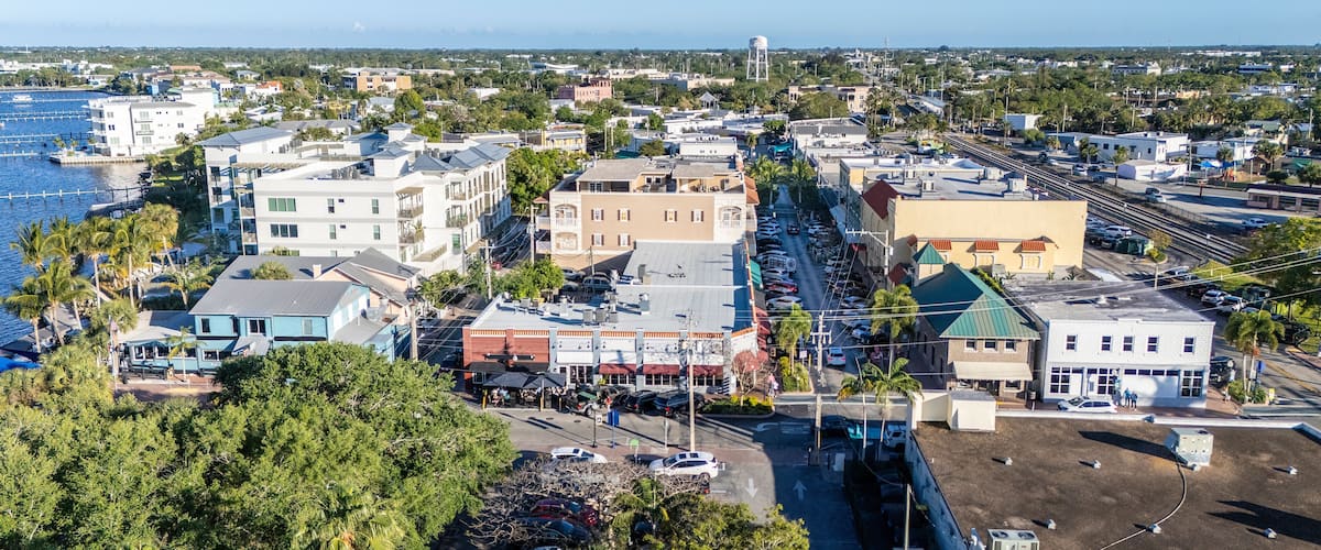 aerial view of downtown Stuart Florida