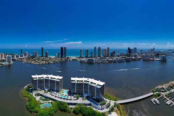 Sunny Isles Beach, Aventura, and North Miami Skyline – Aerial Panorama, Florida