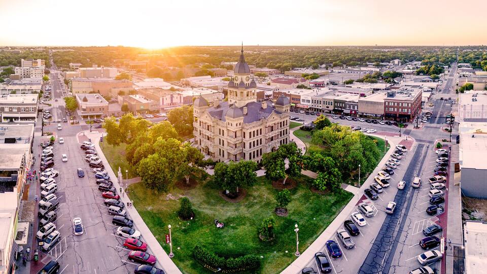 Downtown Denton Texas Panoramic