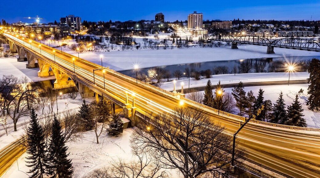 Bridge at Night in Winter