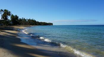 Playa Las Terrenas in the province of the Samana Peninsula in the Dominican Republic in the month of January 2022