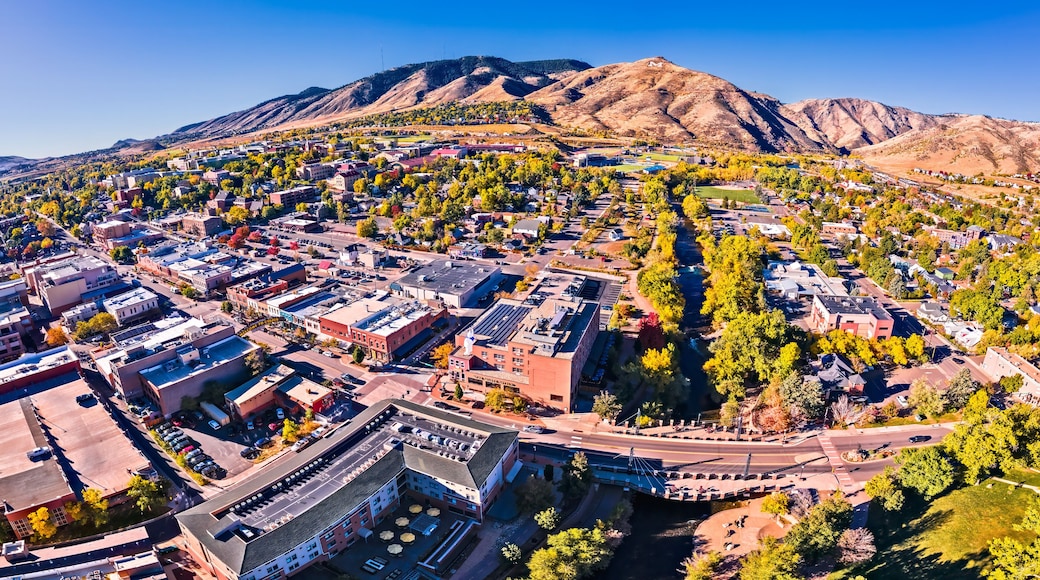 16x9 Panorama of Golden Colorado from drone