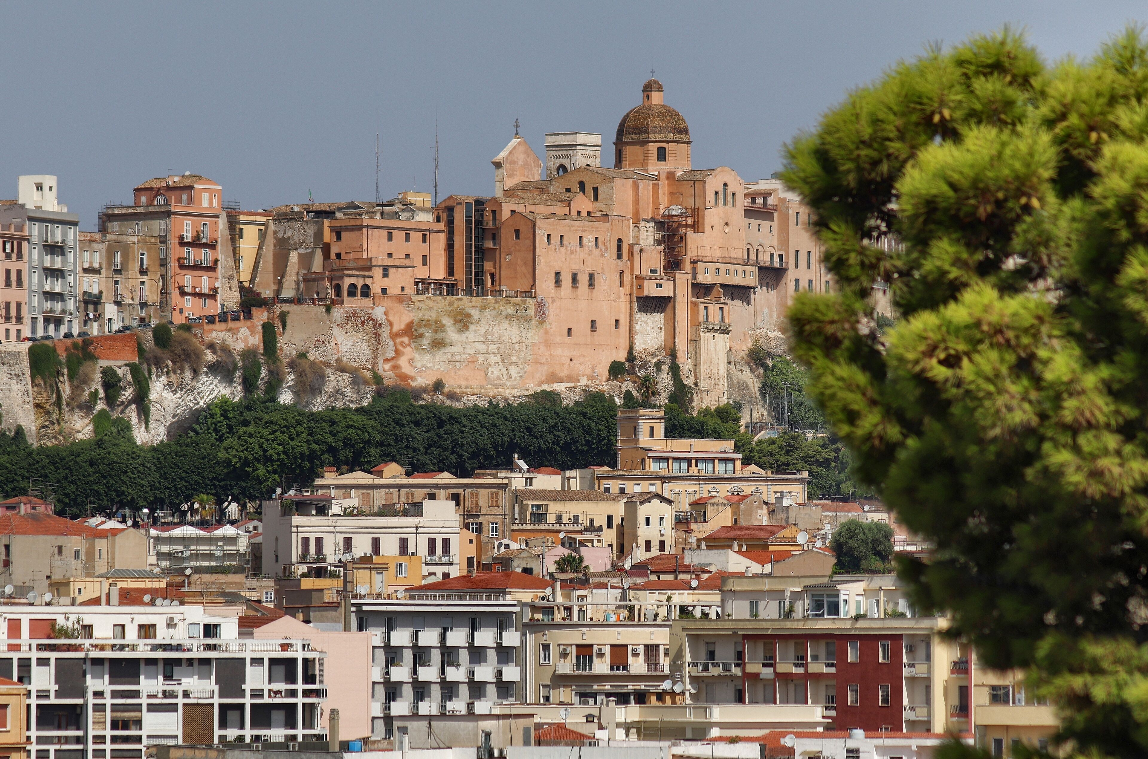 Panoramic view of the city of Cagliari, Sardinia, Italy