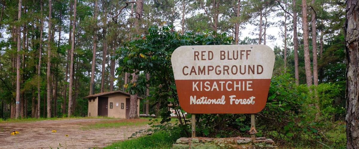Red Bluff Campground Sign Kisatchie National Forest Louisiana