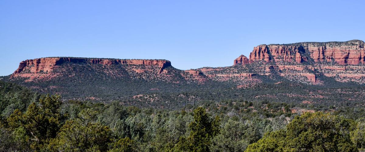 Desert mountain landscape panorama