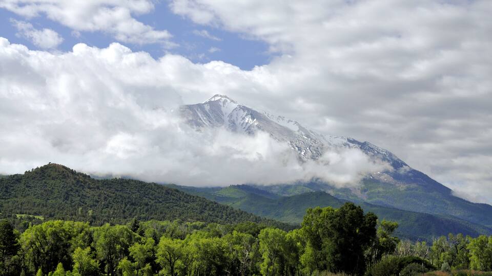 View of Mt Sopris near Carbondale, Colorado