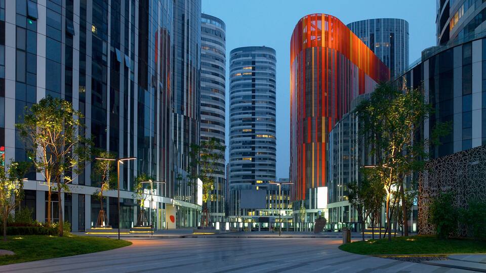 the business area Sanlitun in Chaoyang district in Beijing