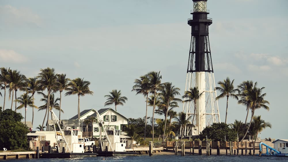 Hillsboro Inlet Lighthouse in Pompano Beach, Florida