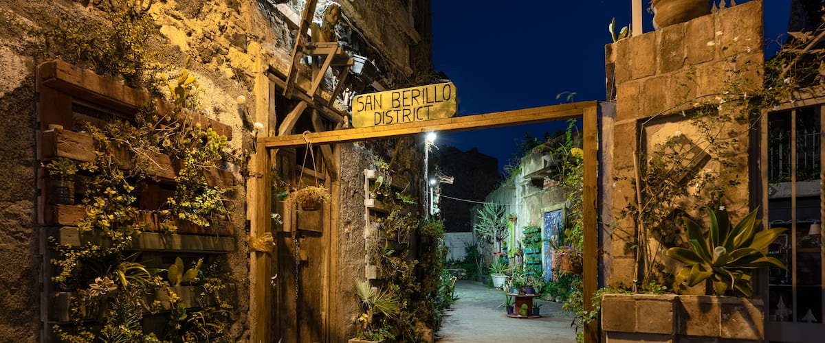 Newly recoverd San Berillo pedestrian district in the heart of Catania, Italy