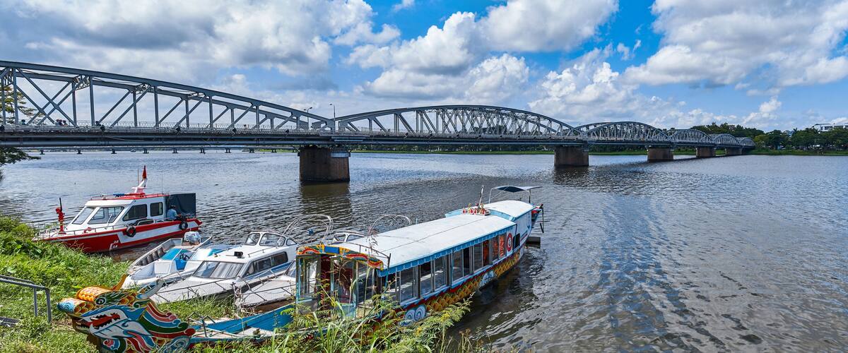 Cruise boat at Perfume river, Hue, Vietnam
