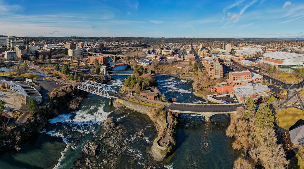 Spokane, WA Skyline Panorama of Downtown and Riverfront Park