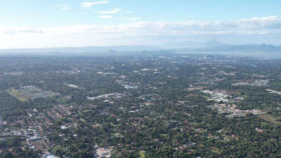 Panoramic view on managua capital city