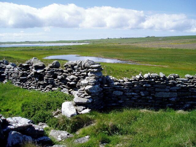 Loch of Ness. The Loch of Ness and the bay of North Wick beyond, on Papay (Papa Westray), Orkney.