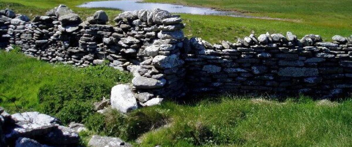 Loch of Ness. The Loch of Ness and the bay of North Wick beyond, on Papay (Papa Westray), Orkney.