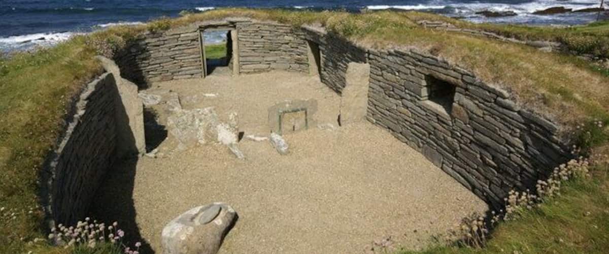 Knap of Howar Dating back to 3600BC in the early Neolithic this is 'probably the oldest stone house in NW Europe' according to the owners, Historic Scotland.