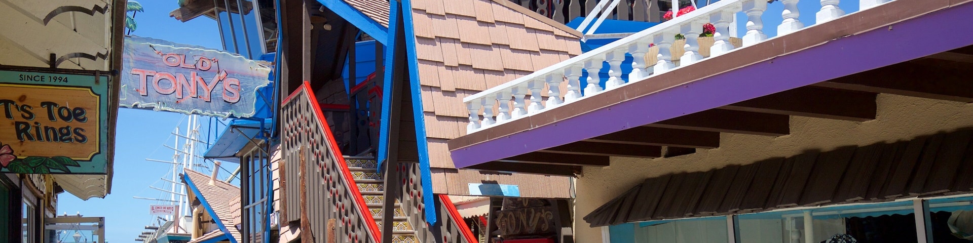 A colorful building with a sign that reads "Old Town's".