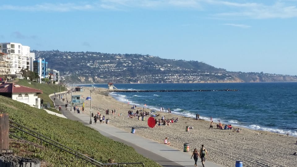 Not too crowded at this California beach.