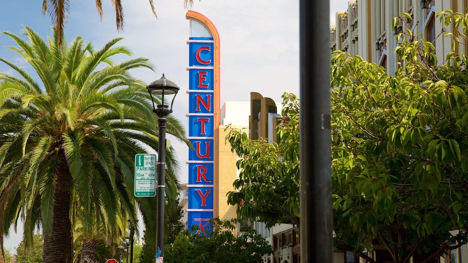 Redwood City which includes signage and a city