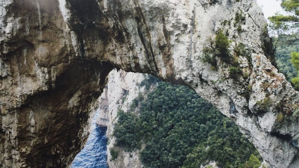 Natural arch in Capri, Italy