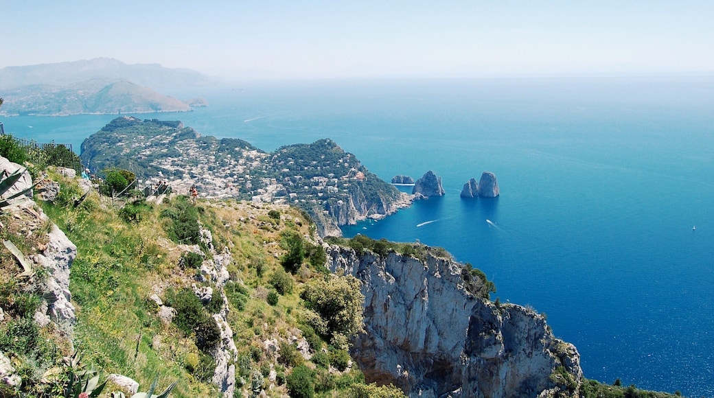 Faraglioni ("stacks") off the isle of Capri. This was taken at the top of Anacapri which you can get to by taking a chairlift (which offers fantastic views of the city!)