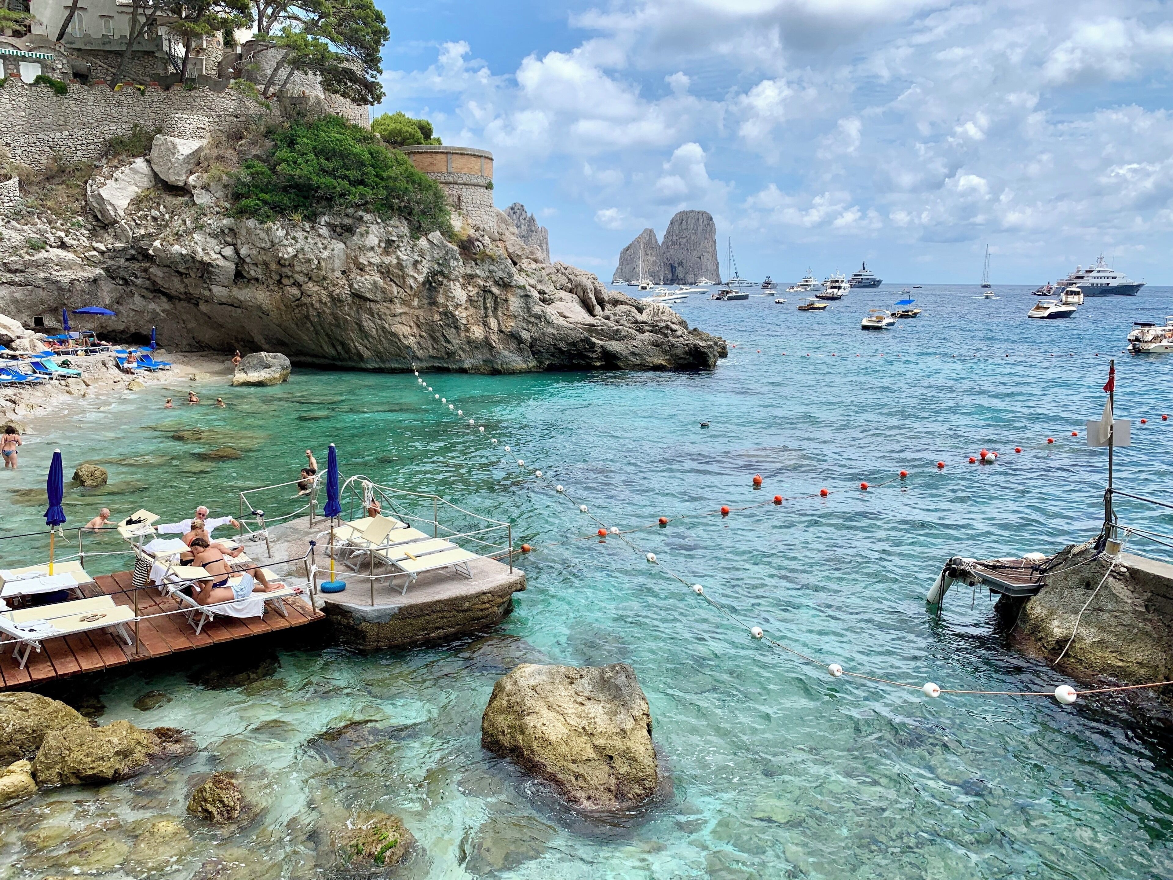 Cruising around Capri, Italy..