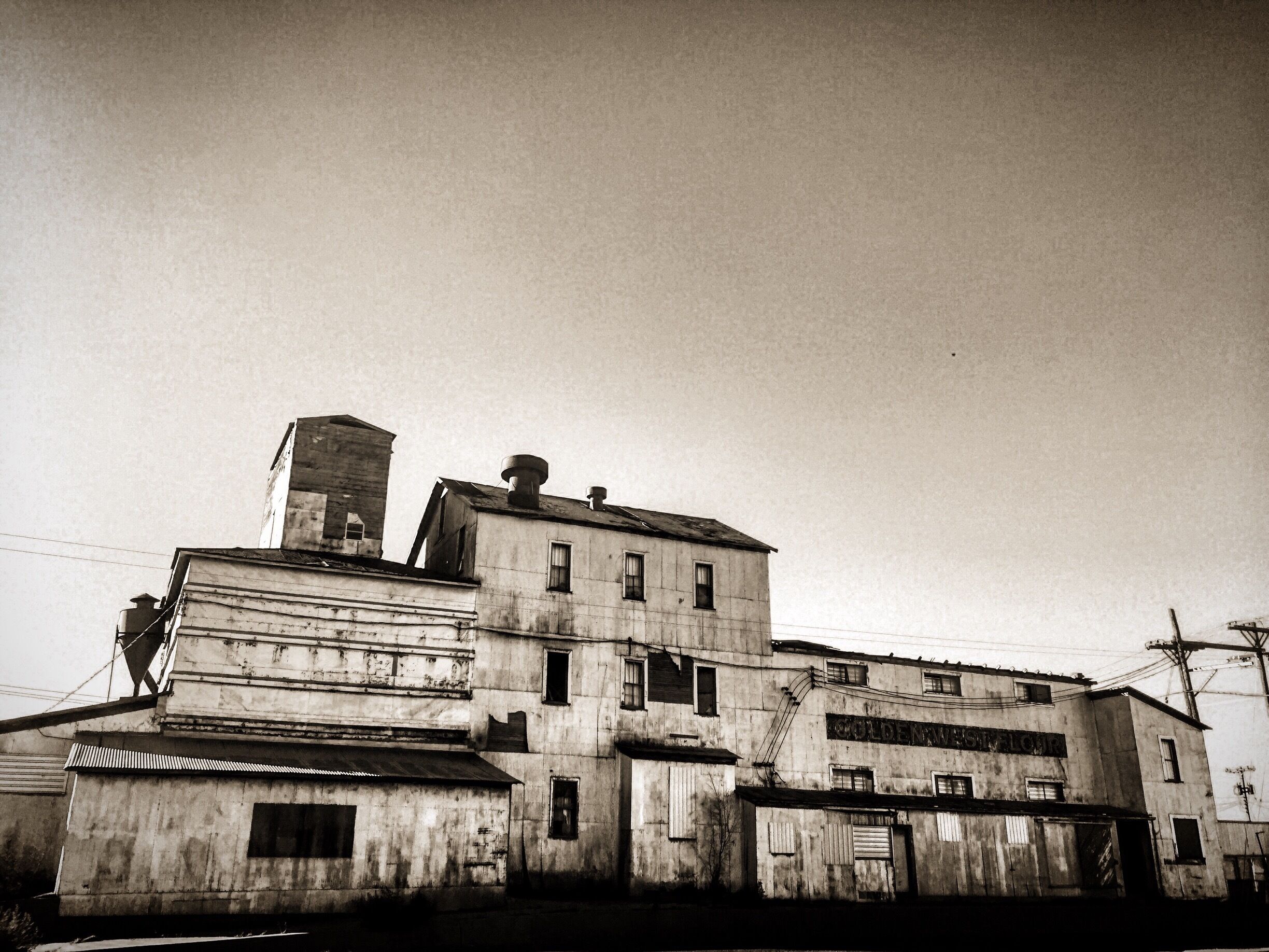 Golden West Flour. Clovis. New Mexico. Beautiful structure right beside the highway. You won't miss it. 