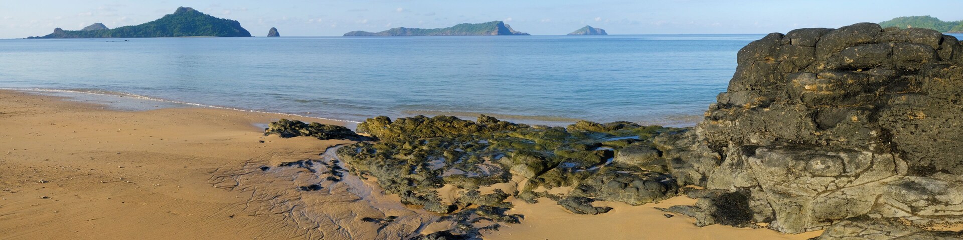 Beach and islands at Nioumachoua, Moheli Island, Comoros