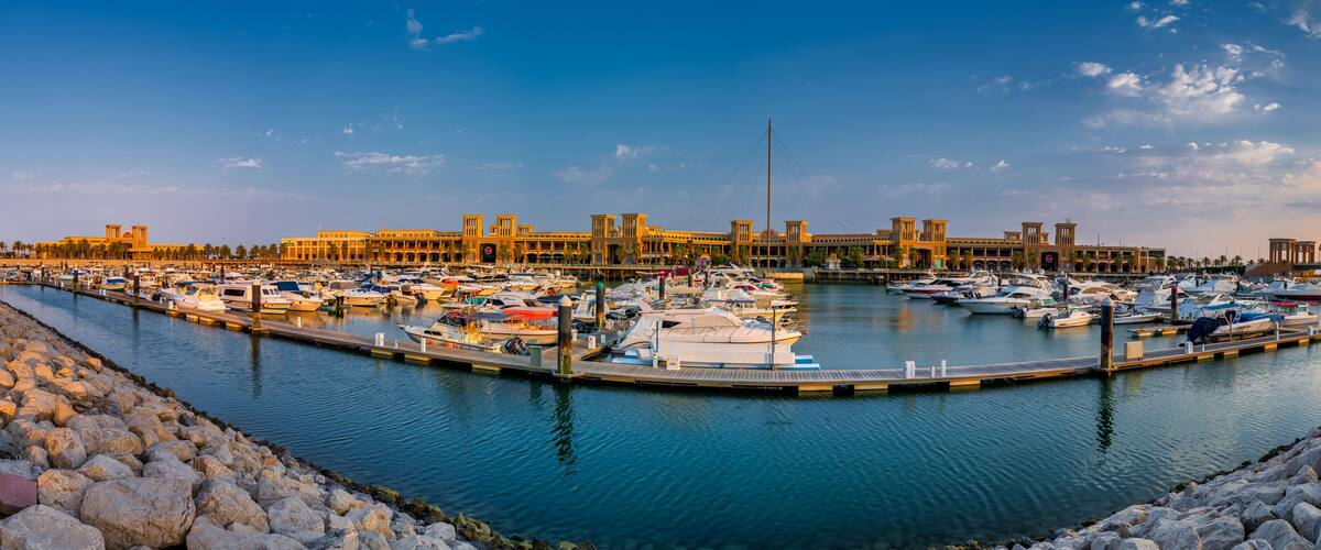 Beautiful shot of the Sharq Rise during the day