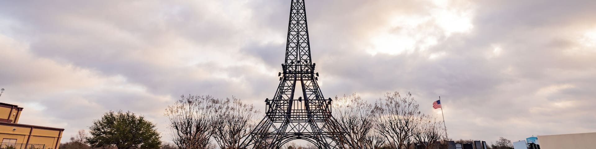 Daytime view of the famous Paris Texas Eiffel Tower
