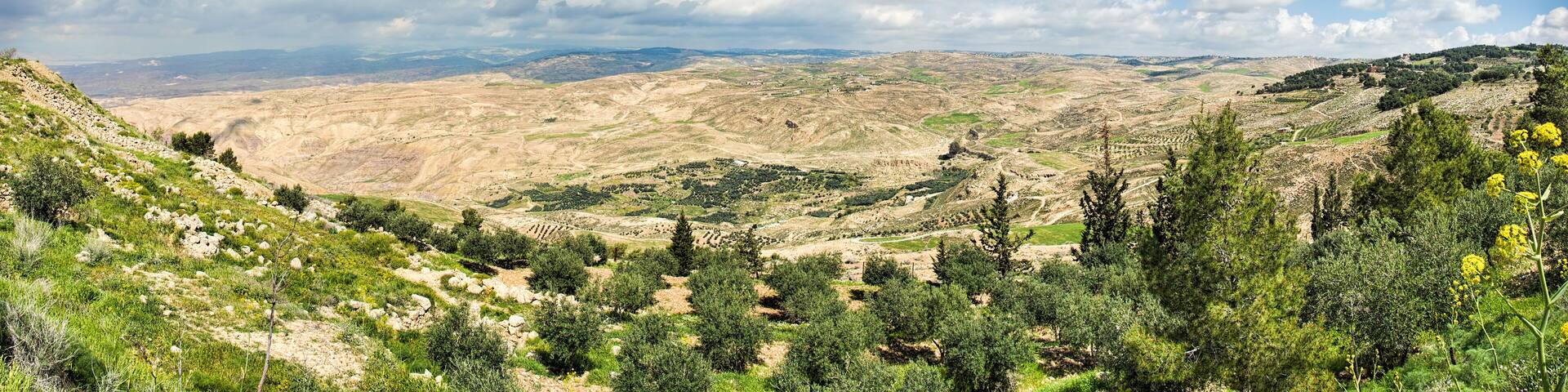 View of the promised land as seen from Mount Nebo in Jordan