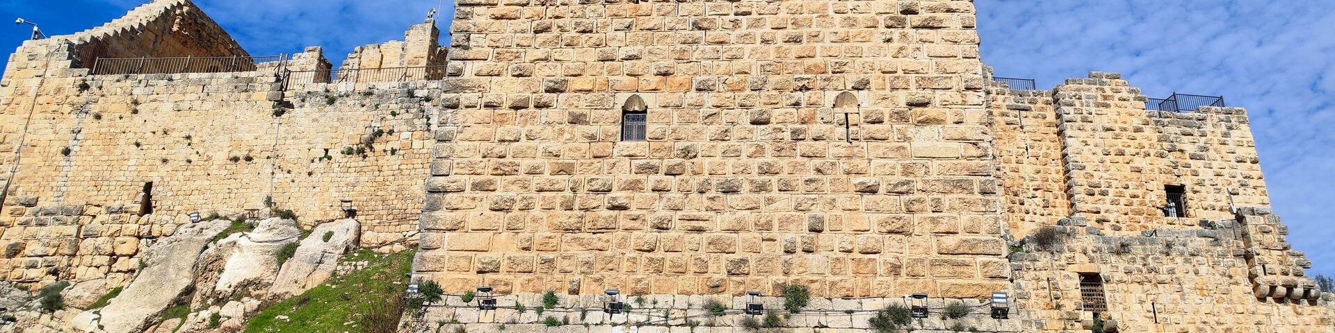View at the castle of Ajlun in Jordan