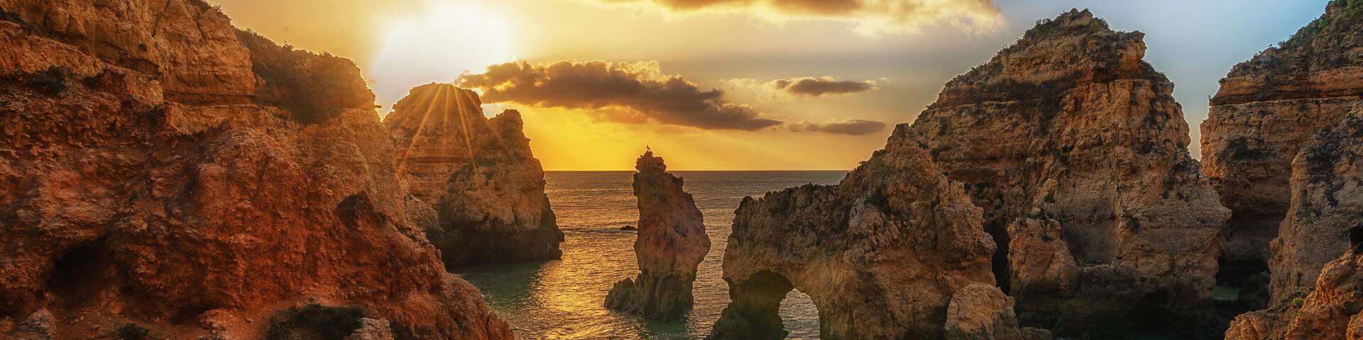 Scenic view landscape, near lagos, algarve, Ponta da Piedade, Portugal