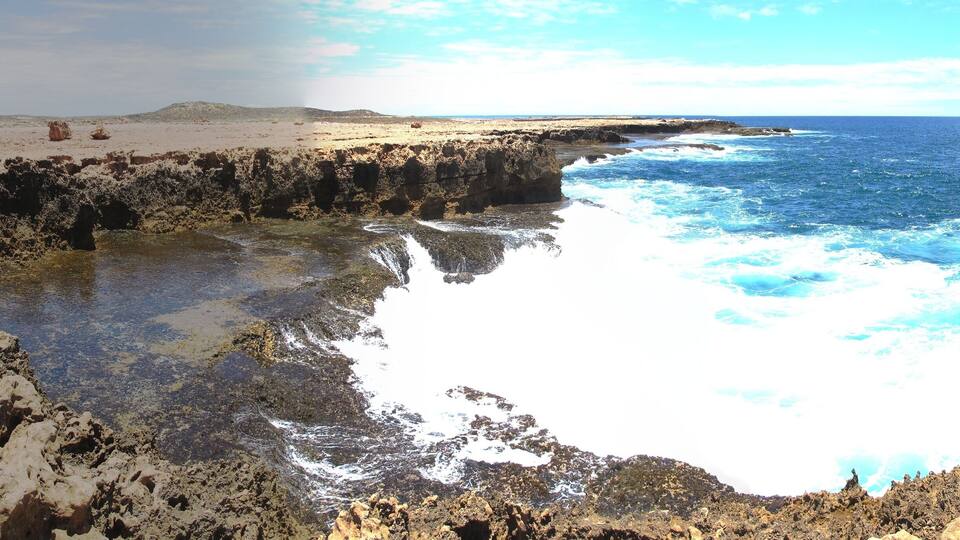 Blow holes at Gnaraloo Station, Western Australia