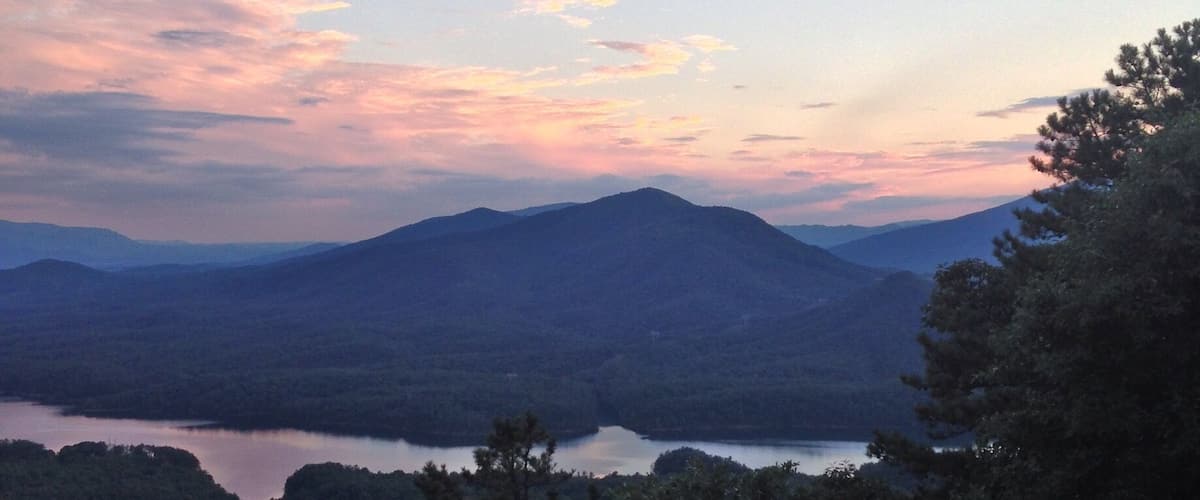 Beautiful view of Carvins Cove and the mountains surrounding. 😍