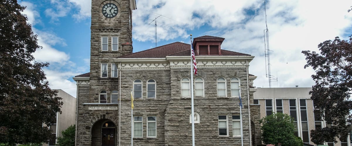 The Polk County Courthouse in Dallas, Oregon