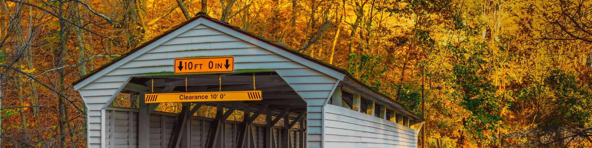 The Knox Covered Bridge at Valley Forge National Parkin Autumn