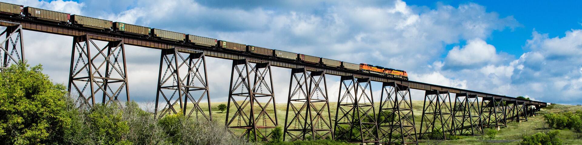 Train Bridge Over The Valley