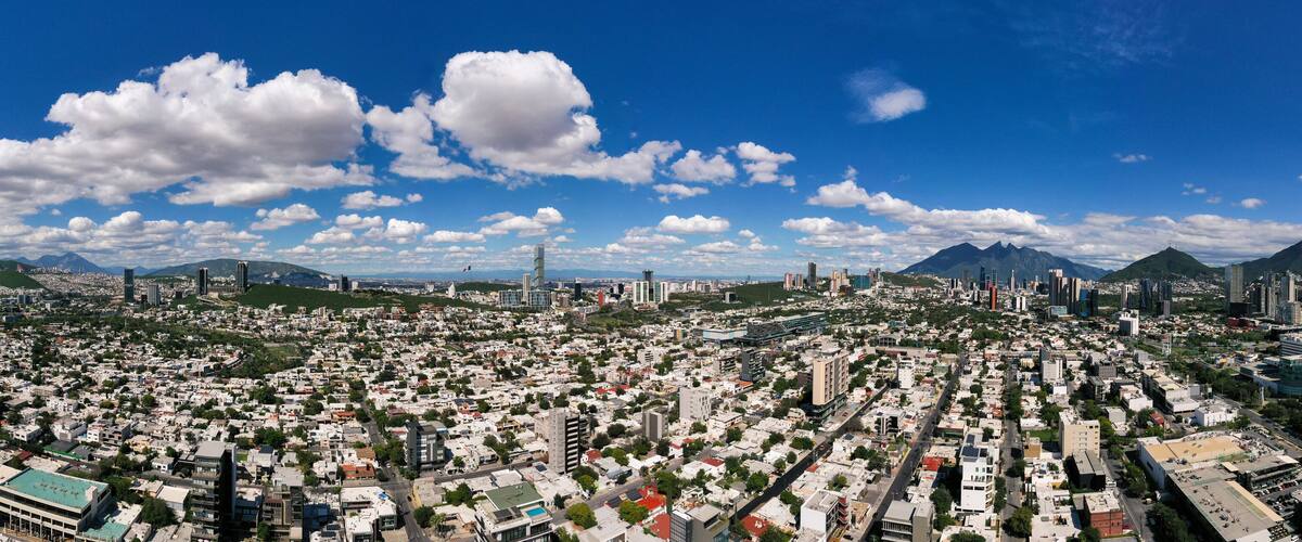 Panorámica aérea de Monterrey, México
