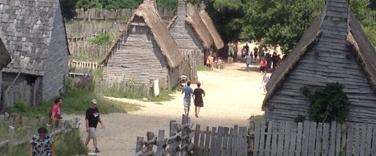 I must admit to being very skeptical about visiting the mock 1627 village of "Plimouth" with its population of Pilgrim actors, but I was actually pleasantly surprised with how well done it all was. All the "artifacts" are hand-made as they would have been, with some authentic 17th century antiques that they would have brought with them thrown in. Nicely done!